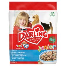 Darling Junior teljes értékű állateledel kölyökkutyák számára csirkével 6 hetes kortól 2,5 kg