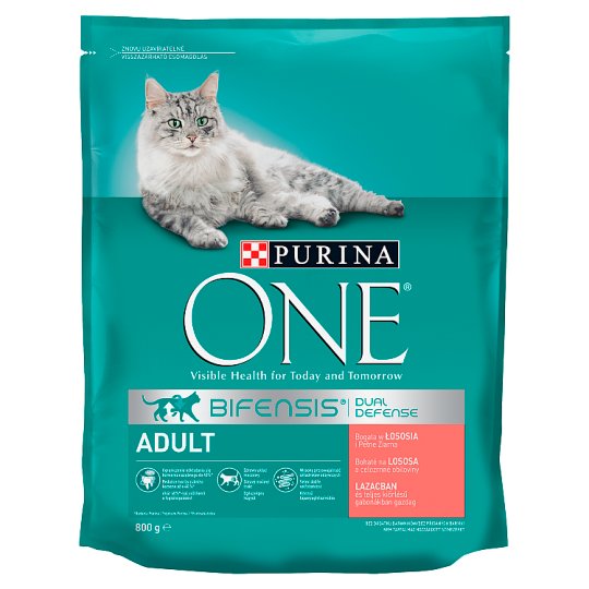 Purina One Adult Complete Dry Pet Food for Adult Cats with Salmon and