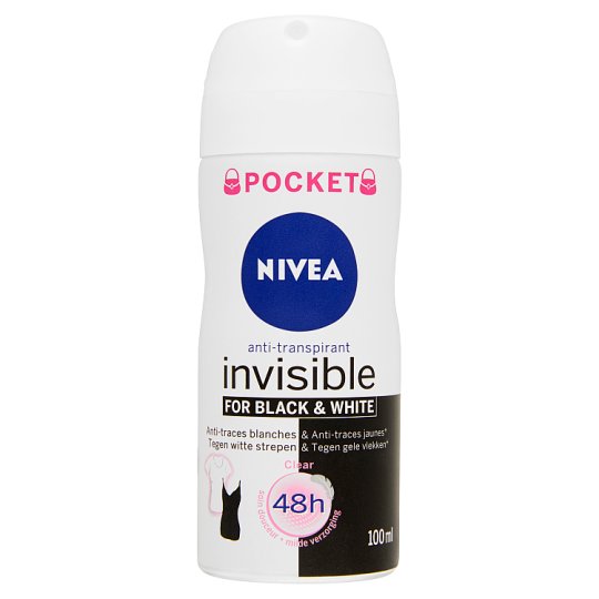 NIVEA Invisible for Black & White Clear Pocket Size izzadásgátló deo spray 100 ml