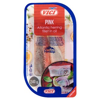 Vici hideg füstölésű atlanti vörös heringfilé olajban 240 g