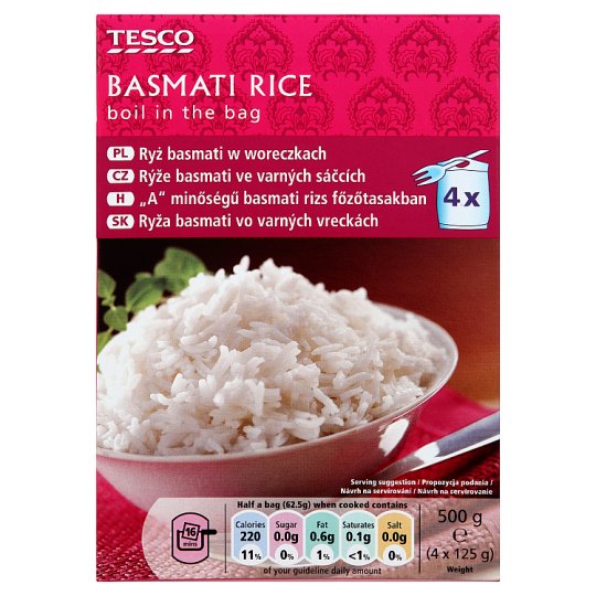 Tesco "A" minőségű basmati rizs főzőtasakban 4 x 125 g