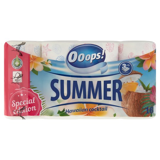 Ooops! Summer Hawaiian Cocktail toalettpapír 3 rétegű 16 tekercs