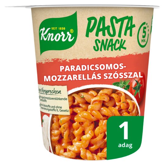 Knorr Pasta Snack tészta paradicsomos-mozzarellás szósszal 72 g