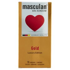 Masculan Gold Luxury Edition arany prémium óvszer síkosítóval, vanília illattal 10 db