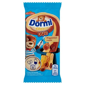 Dörmi DUO puha piskóta csokoládés krémmel és mogyoróízű krémmel 30 g
