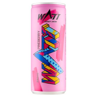 Watt koffein és vitamintartalmú fehér eper-guavaízű szénsavas energiaital 0,25 l