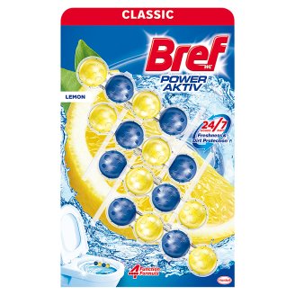 Bref Power Aktiv Juicy Lemon Toilet Block 4 x 50 g