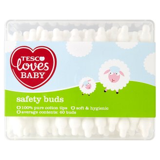 Tesco Loves Baby biztonsági fültisztító pálcika 60 db