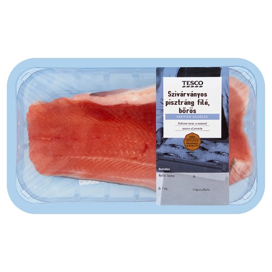 Tesco bőrös szivárványos pisztráng filé