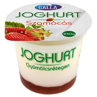 Galla joghurt szamócás gyümölcsrétegen 230 g