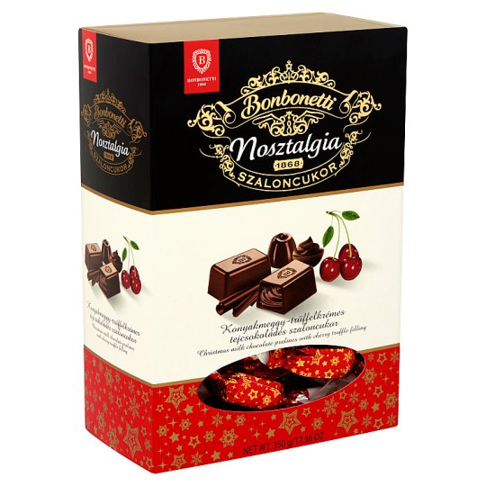 Bonbonetti Nosztalgia konyakmeggy-trüffelkrémes tejcsokoládés szaloncukor 350 g