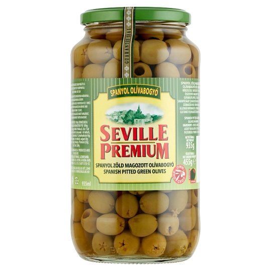 Seville Premium Spanish Pitted Green Olives in Brine 935 g
