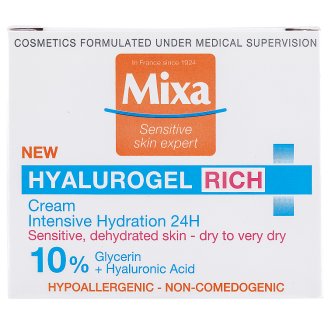 Mixa Hyalurogel Rich hialuronsavval gazdagított intenzíven hidratáló arcápoló 50 ml