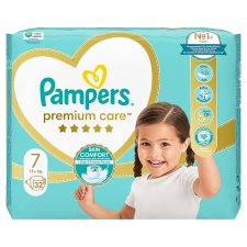 Pampers Premium Care Size 7, Nappy x32, 15kg+