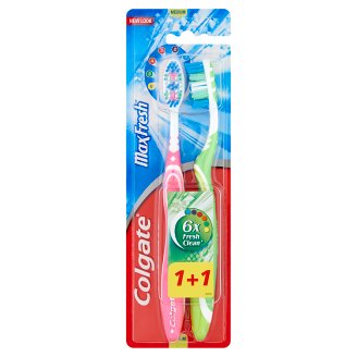 Colgate MaxFresh közepes sörtéjű fogkefe 2 db