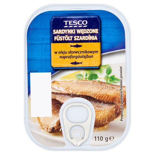 Tesco füstölt szardínia napraforgóolajban 110 g