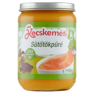 Kecskeméti glutén- és tejszármazékmentes sütőtökpüré bébiétel 4 hónapos kortól 190 g