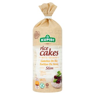 Kupiec Thin gluténmentes puffasztott rizskeksz szezámmaggal 90 g