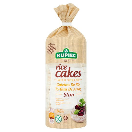 Kupiec Slim gluténmentes puffasztott rizskeksz szezámmal 90 g