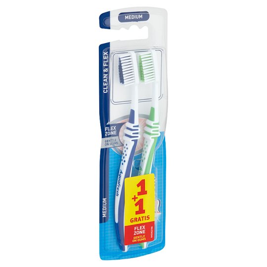 Aquafresh Clean & Flex Medium fogkefe 2 db