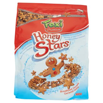Foxi Premium karamell ízű puffasztott gabonacsillagok 500 g