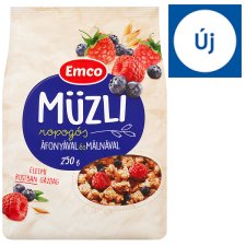 Emco ropogós müzli áfonyával és málnával 250 g