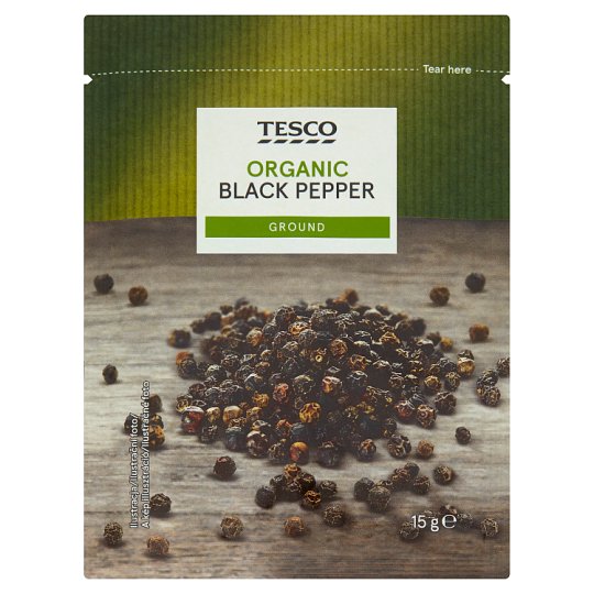 Tesco Organic Ground Black Pepper 15 g Tesco Online, Tesco From Home