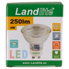 Landlite GU10 250 lm 4 W I01 3000K LED izzó