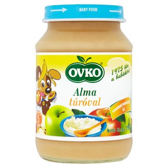 Ovko gluténtartalmú alma túróval bébidesszert 5 hónapos kortól 190 g