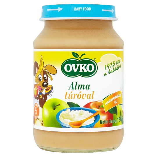 Ovko Apple With Cottage Cheese Dessert For Babies Containing