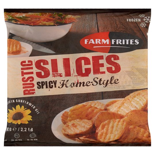Farm Frites gyorsfagyasztott, elősütött, félkész, fűszeres burgonyaszeletek 1 kg