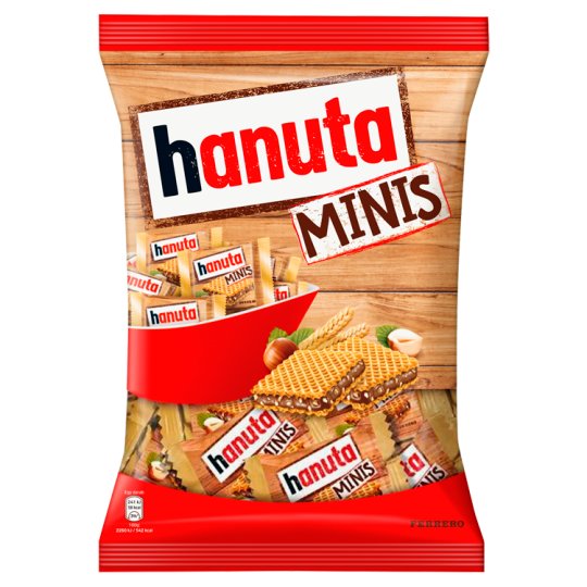 Hanuta Mini ropogós ostya mogyorós-kakaós töltelékkel 200 g