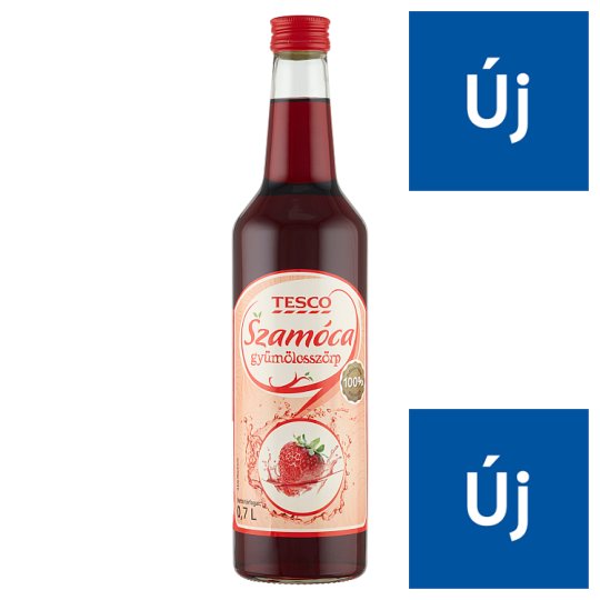 Tesco szamóca gyümölcsszörp 0,7 l