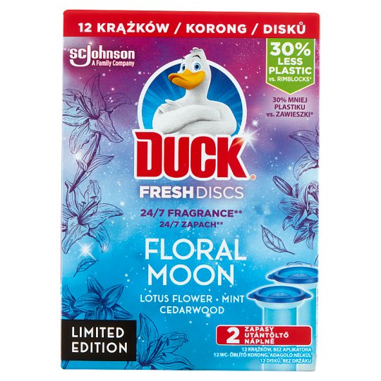 Duck Fresh Discs Floral Moon Toilet Cleaner Discs Refill 2 x 36 ml (72