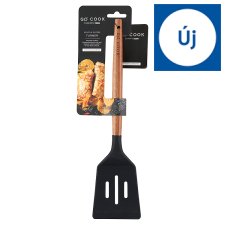 Go Cook Black Acacia & Silicone Turner 