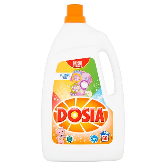 Dosia Multi Gel Liquid Detergent for Coloured Clothes 60 Washes 3 l