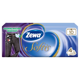 Zewa Softis illatmentes papír zsebkendő 4 rétegű 10 x 10 db