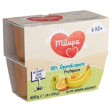 Milupa Frutapura alma-banán-narancs 100% gyümölcspüré 6 hó+ 4 x 100 g (400 g)