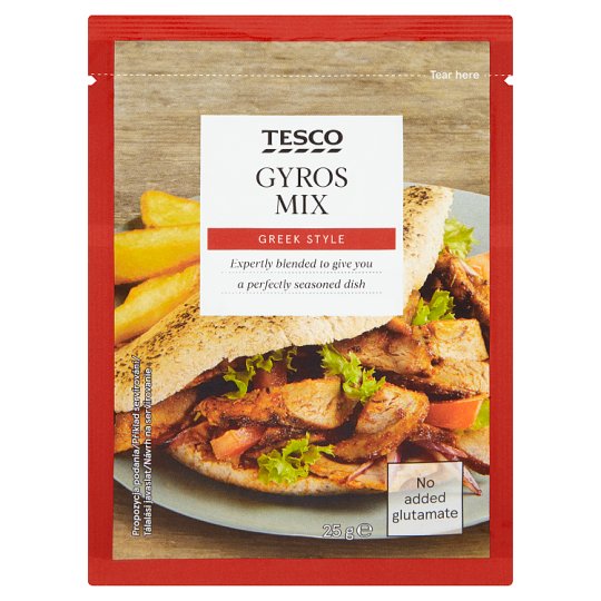 Tesco Gyros Mix 25 g Tesco Online, Tesco From Home, Tesco Doboz