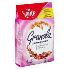 Sante Granola ropogós müzli áfonyával, gránátalmával és szárított vörösáfonyával 350 g