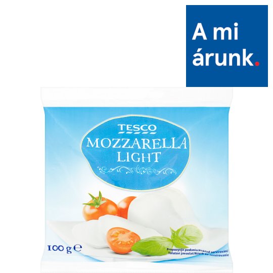 Tesco Light zsírszegény, lágy mozzarella sajt 100 g