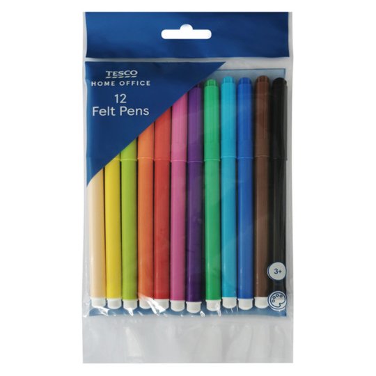 Tesco Home Office Felt Pens 12 pcs Tesco Online, Tesco From Home