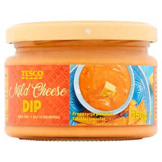 Tesco közepesen csípős sajtos mártogatószósz edámi sajttal és jalapeño chilipaprikával 250 g
