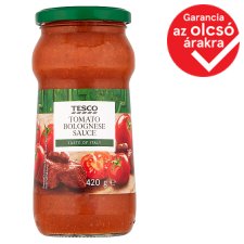 Tesco paradicsomszósz marhahússal 420 g