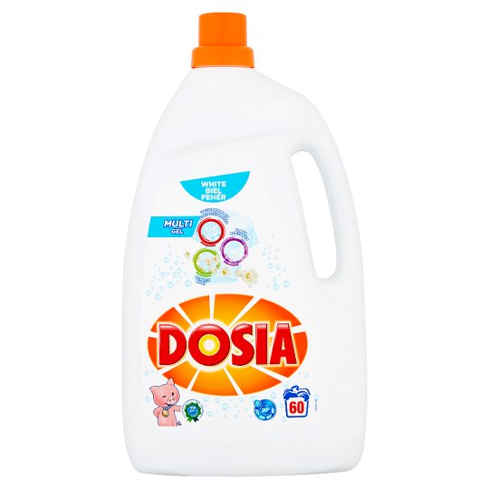 Dosia Multi Gel Liquid Detergent for White Clothes 60 Washes 3 l