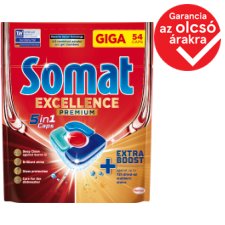 Somat Excellence Premium 5in1 Dishwasher Capsule 54 pcs 1053 g