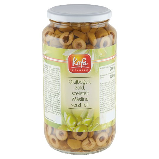 Kofa Premium zöld, szeletelt olajbogyó 900 g