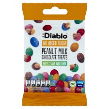 Diablo Coated Peanut Dragee without Added Sugar, with Sweeteners 40 g