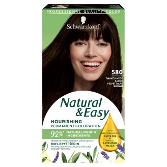 Schwarzkopf Natural & Easy 580 Sötét Bársonybarna tartós krémhajfesték