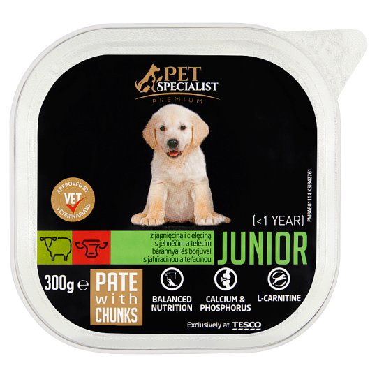 Tesco Pet Specialist Premium Junior Complete Dog Food Pate with Chunks